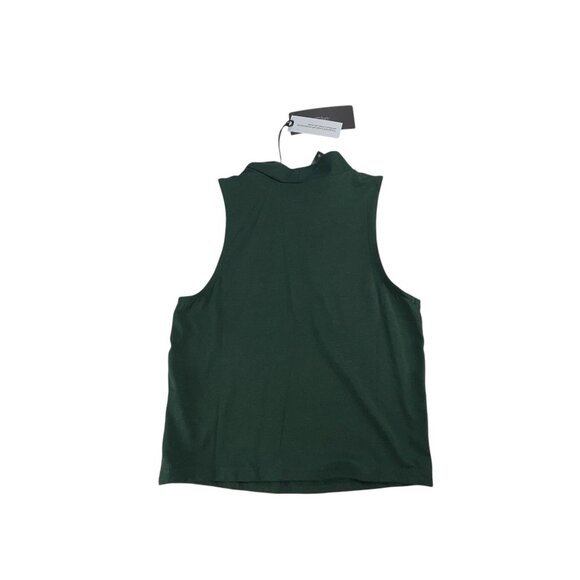 Silver Jeans Co. Dark Green Mock Neck Sleeveless Tank Top Size M NWT - Picture 2 of 7